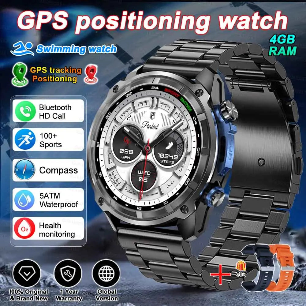 2026 New Military Smart Watch GPS Track Compass Altimeter Bluetooth Calling 860mAh Battery DTG1 Men Outdoor Sports Smartwatch