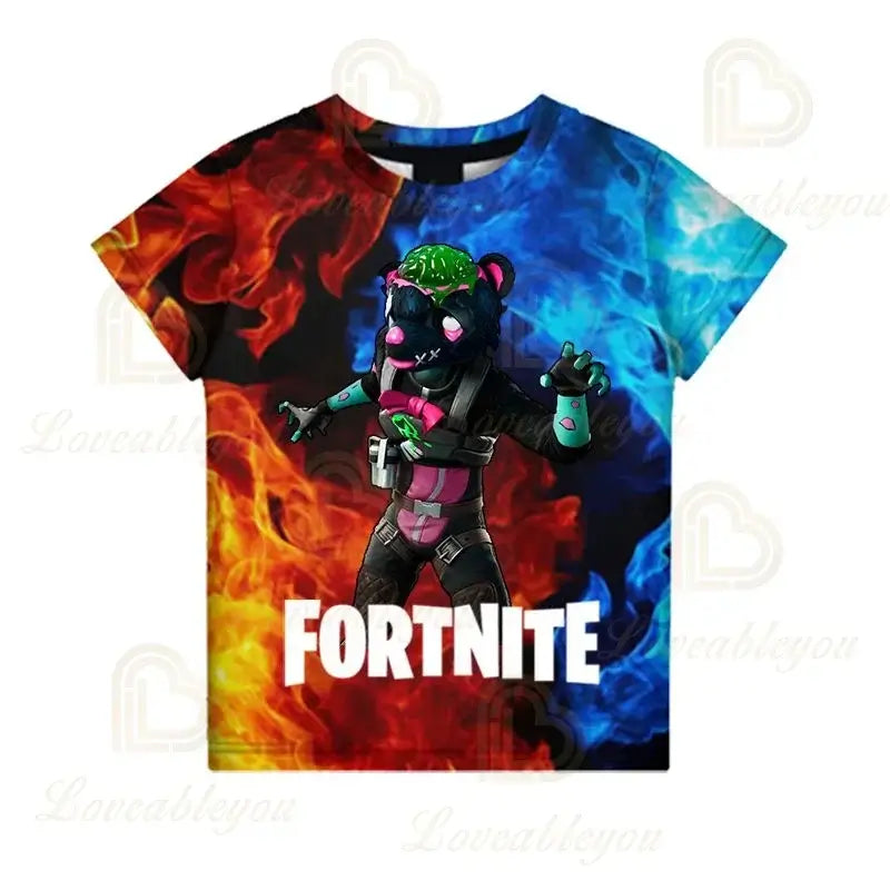 Battle Royale T-shirt Fortnite Victory T-Shirt Kids Tops Girls Boys Clothes Harajuku Tees Children 3D 2025 New Design