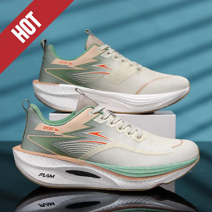 Nuove scarpe da running con piastra in carbonio per maratona, da uomo e donna, sportive, traspiranti, leggere, comode, antiscivolo e casual