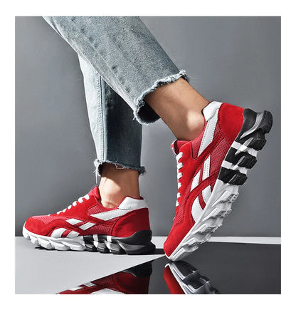 men's and women's running shoes breathable casual sneakers anti-slip vibration comfortable walking shoes 38-46