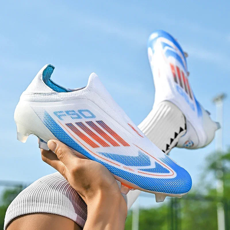 Nouvelles chaussures de football pour hommes, crampons longs d'entraînement, chaussures de football pour matchs en extérieur, crampons pour garçons et adultes, respirantes, antidérapantes, confortables pour le sport