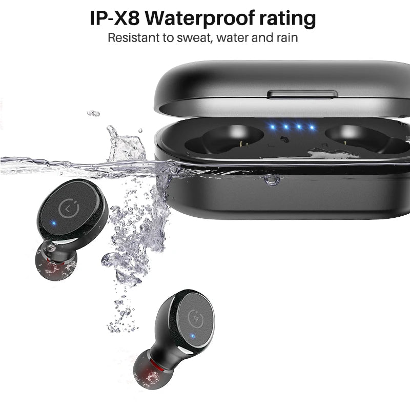 TOZO T10 Bluetooth 5.3 Earphones ,Wireless Headphones , AI Enhanced Calling With Deep Bass, IPX8 Waterproof Earbuds ,45H Play