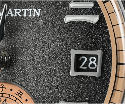 San Martin 39mm Miyota 9132 Power Reserve Display Men Luxury Sport Watch Automatic Mechanical Waterproof Original Design SN0144