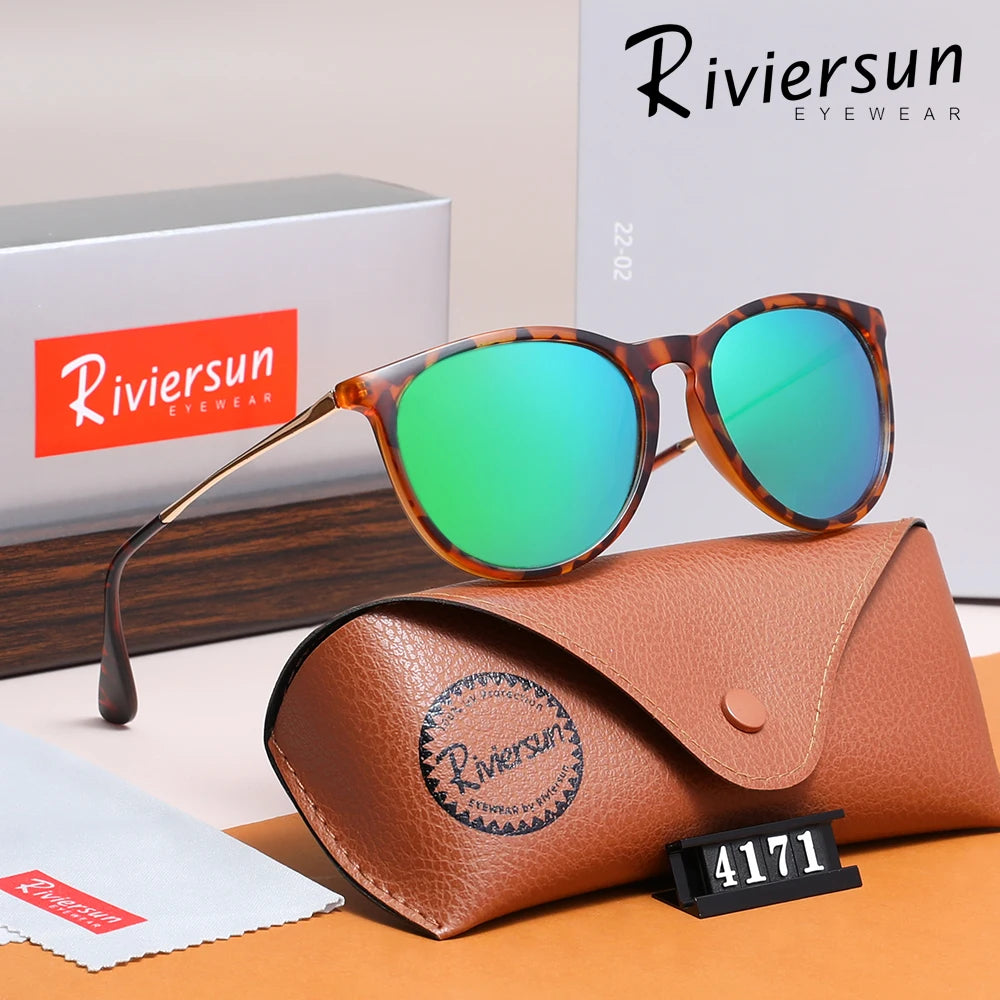Trendy Cat Eyes Frame Polarized Sunglasses Alloy Design UV400 Travel Glasses For Women Men Driving Eyewear
