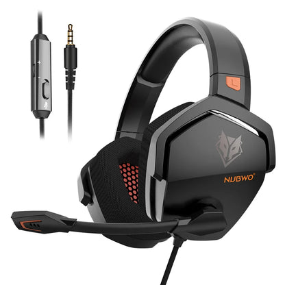 Casque de jeu NUBWO N16, design stéréo confortable, micro à réduction de bruit pour PS5, PS4, Xbox One, Switch, PC, ordinateur portable et Mac