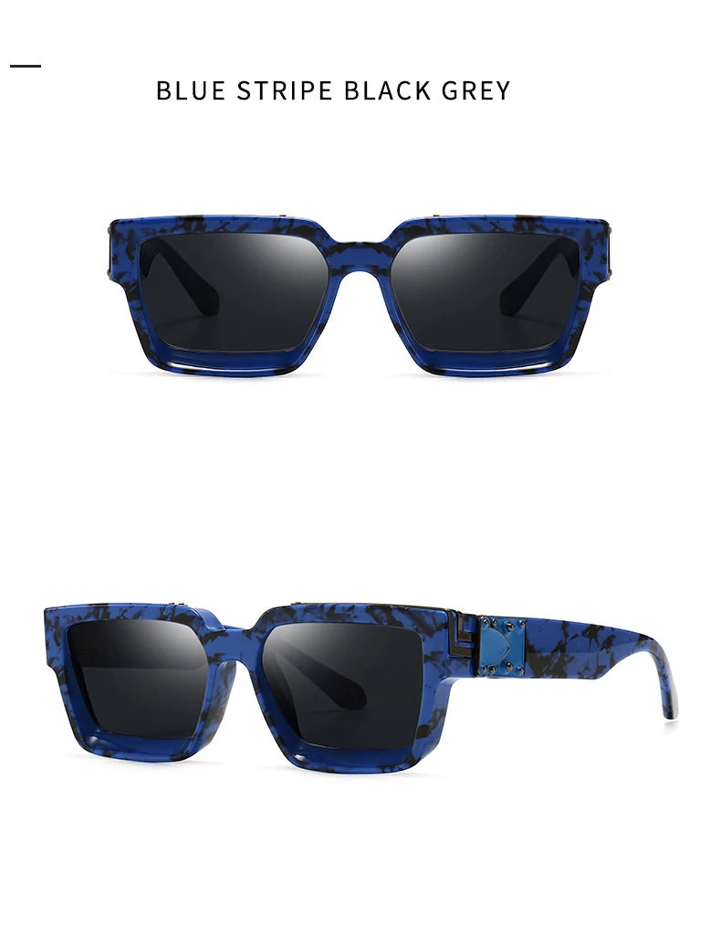 Cycling Brand Rectangle Sunglasses Men Women Luxury Shades Retro Square Sun Glasses Eyewear Trend Punk Eyeglasses For Male