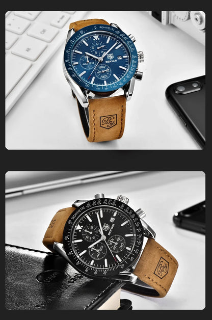 Relógio de homem BENYAR 5140, relógio desportivo casual, relógio de quartzo de luxo à prova de água, cronógrafo militar de marca de gama alta.