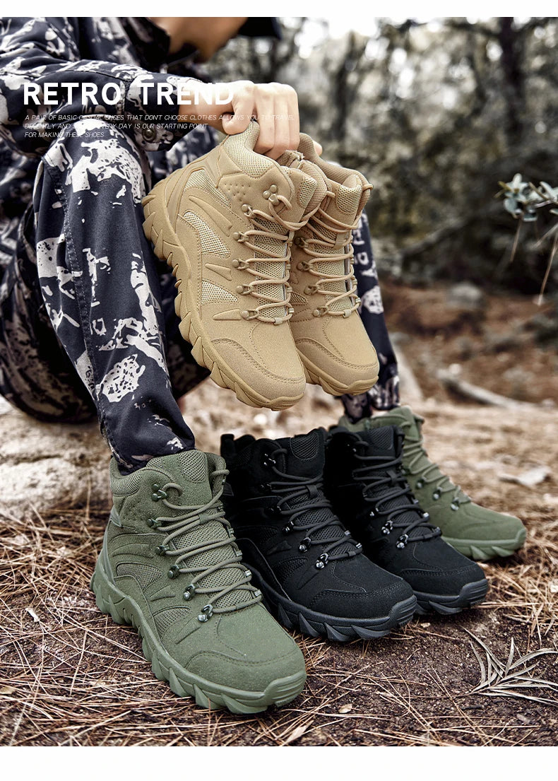 Ulepszone taktyczne męskie buty treningowe do walki, outdoorowe, kempingowe, odporne na zużycie, do szybkiego reagowania, trekkingu, wędkowania i polowania