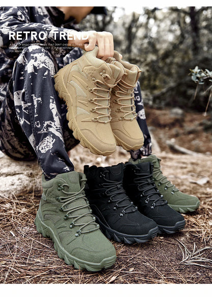Ulepszone taktyczne męskie buty treningowe do walki, outdoorowe, kempingowe, odporne na zużycie, do szybkiego reagowania, trekkingu, wędkowania i polowania