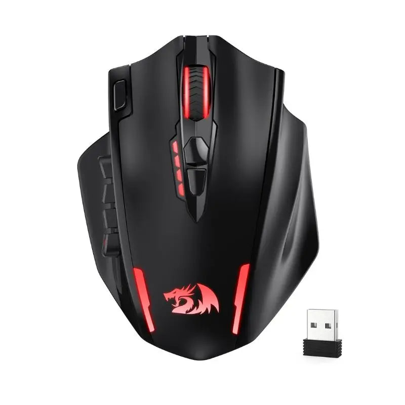 Mouse gaming ottico wireless Redragon M913 MAX 26000 DPI MMO con 16 pulsanti programmabili