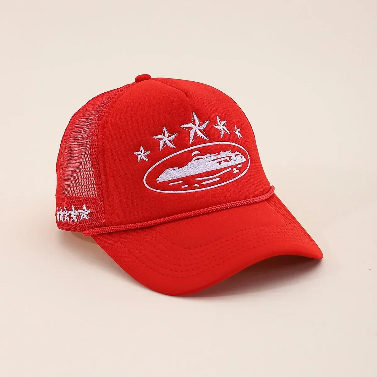 Unisex Men Women Cap Pentagram Embroidery Baseball Net Caps Spring Summer Outdoor Adjustable Casual Hats Sunscreen Hat