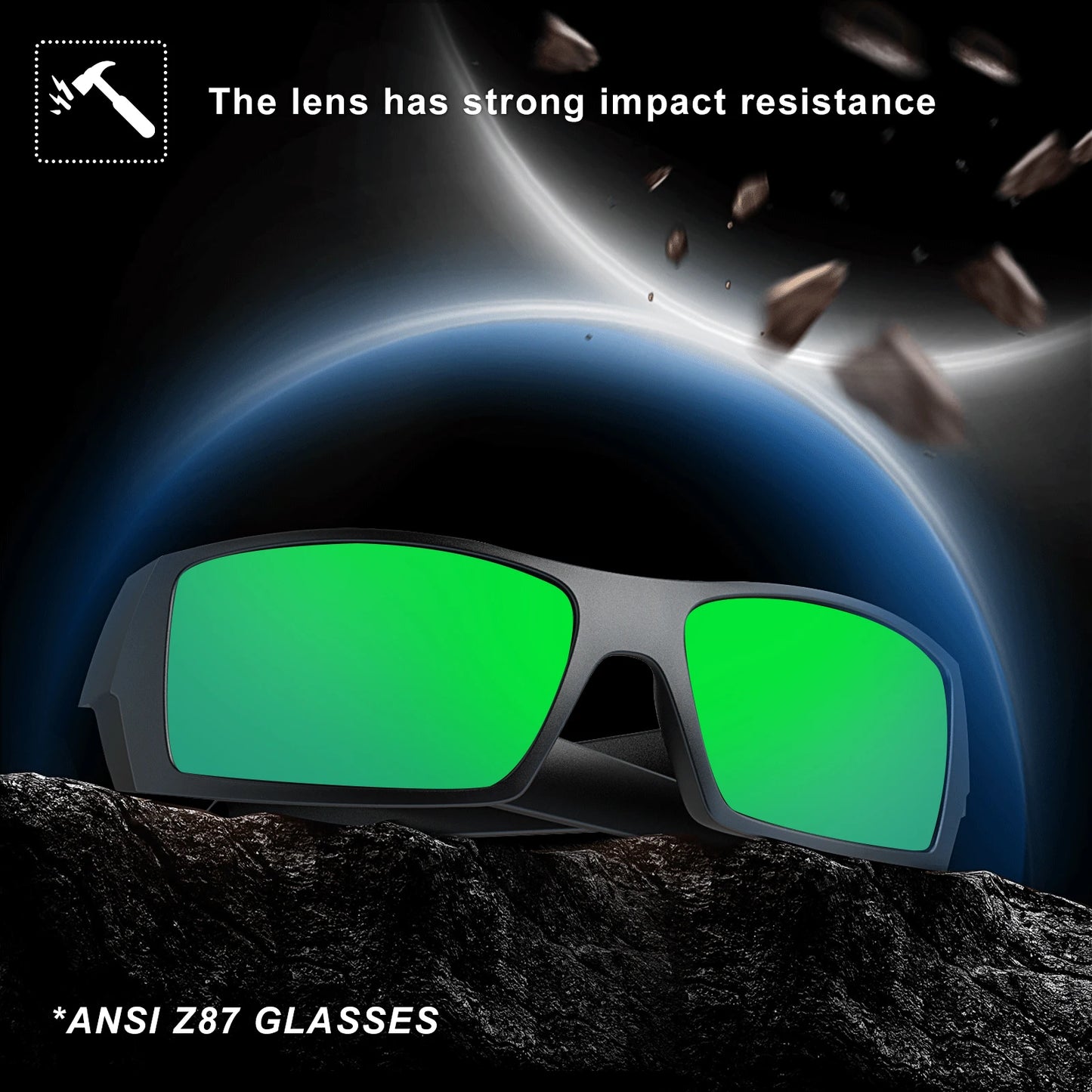 MAXJULI Z87 Polarized Sunglasses Men Wrap Around Sport Driving UV400 Retro Vintage Shield Safety Glasses 8231