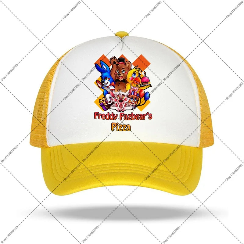 FNAF beisbolo kepurė „Five Nights at Freddy’s“ unisex kepurės nuo saulės su animacinių filmų ir anime motyvais, berniukams ir mergaitėms skirtos mados kepurės, gimtadienio šventės dovanos