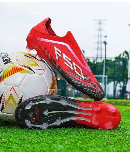 Nouvelles chaussures de football pour hommes, baskets de match, crampons de gazon antidérapants de haute qualité, chaussures de football d'extérieur pour garçons, chaussures de football montantes légères