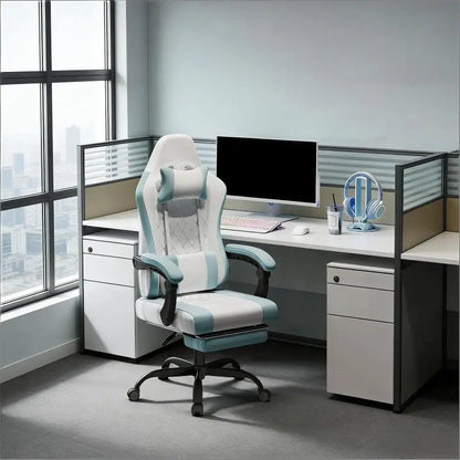 Ergonomic Gaming Chair for Home Office, Breathable Fabric Office Chair with 360° Swivel Wheels, Adjustable Height Computer Desk Chair, Comfortable Gaming & Office Chair