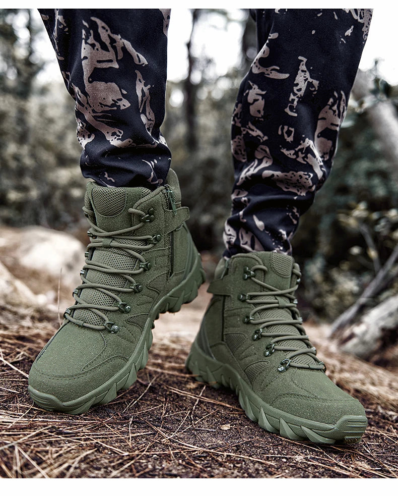 Ulepszone taktyczne męskie buty treningowe do walki, outdoorowe, kempingowe, odporne na zużycie, do szybkiego reagowania, trekkingu, wędkowania i polowania