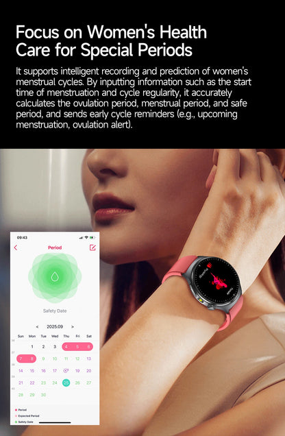 2026New AI-Diagnosis Care Smartwatch ECG+PPG Accurate Uric Acid Blood Pressure Body Fat Five organ Fitness Waterproof Smartwatch