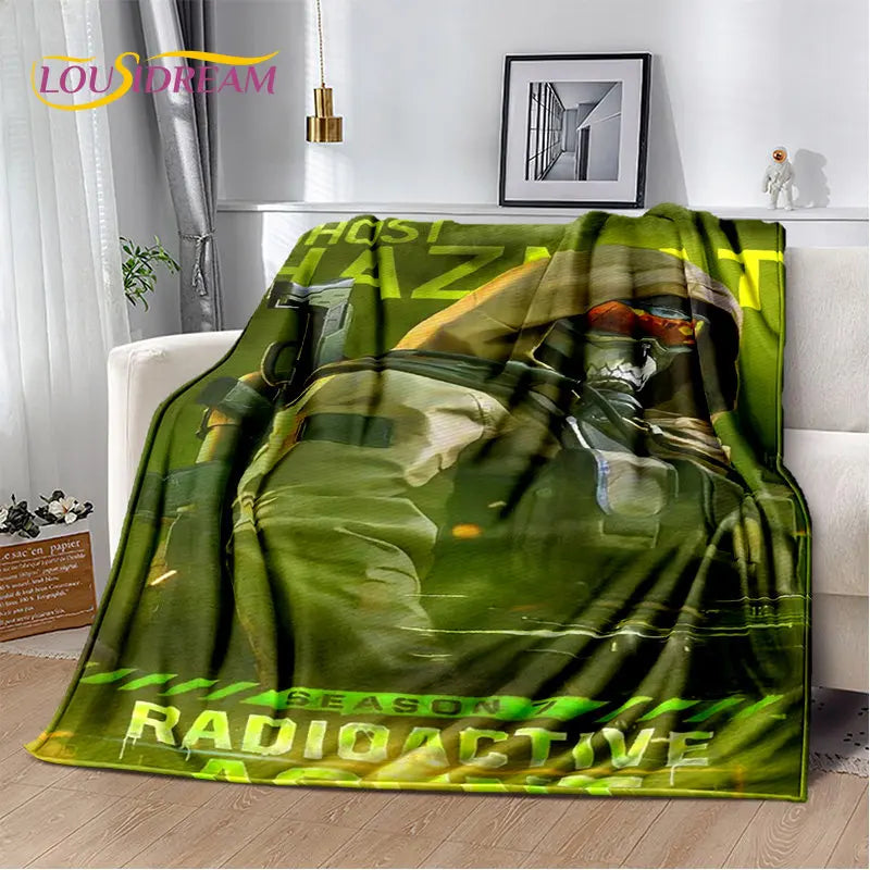 3D COD,Call of Duty Game Gamer Soft Plush Blanket,Flannel Blanket Throw Blanket for Living Room Bedroom Beds Sofa Office Cover