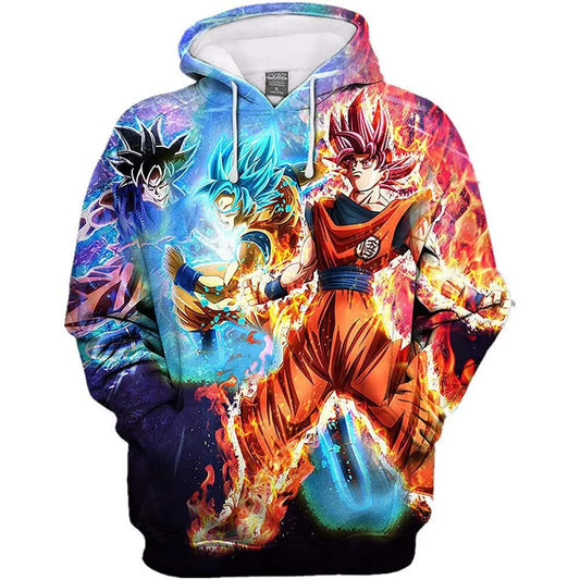 Mikina s kapucňou Dragon Ball pre chlapcov a dievčatá, nový jesenný a zimný štýl, kreatívna voľná a všestranná mikina s kapucňou