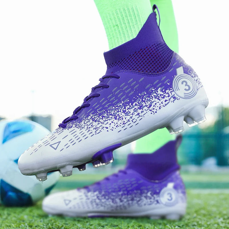 Talla 31-45 Zapatillas de fútbol para hombre, botas de fútbol para mujer, tacos de fútbol para niños, zapatillas de entrenamiento para adolescentes, calzado deportivo transpirable