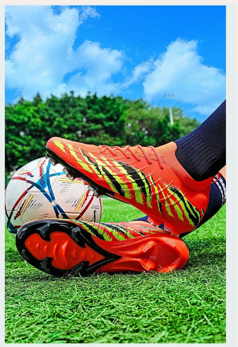 Neue Fußballschuhe für Herren, ultraleichte rutschfeste Outdoor-Sportschuhe für Erwachsene, Unisex-Fußballschuhe für Spiele, bequeme hochwertige Stollenschuhe für Rasen