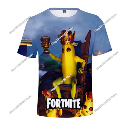 Тениска Fortnite за мъже Shoot Game Battle Hero, тениска Victory Royale, облекло за деца, тениски за момчета и момичета на възраст 2-14 години
