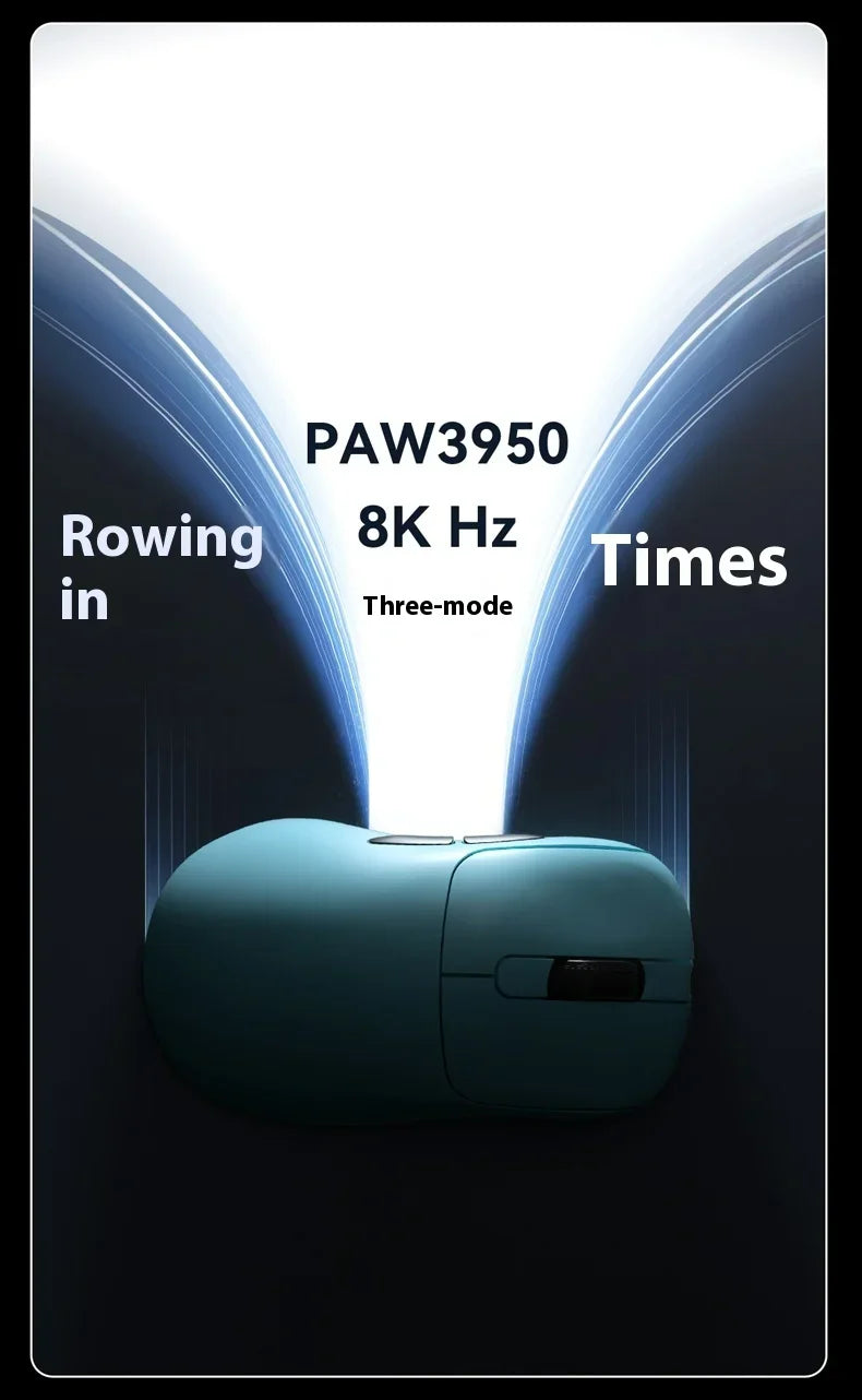 AJAZZ AJ179 APEX Gaming Mouse with Color Screen Dock, Magnetic Charging, 8000Hz High-Frequency /, Tri-Mode (PAW3950) Right-Hande