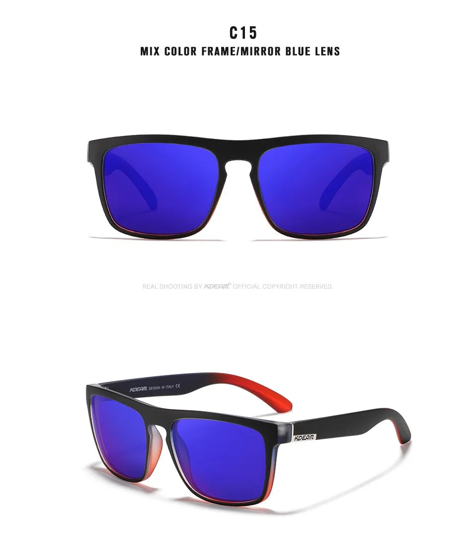 Outdoor Sport Square Myopia Lens Prescription Sunglasses Men Polarized Driving Anti-Glare Myopes Lunettes 0 -0.5 -0.75 To -6.0