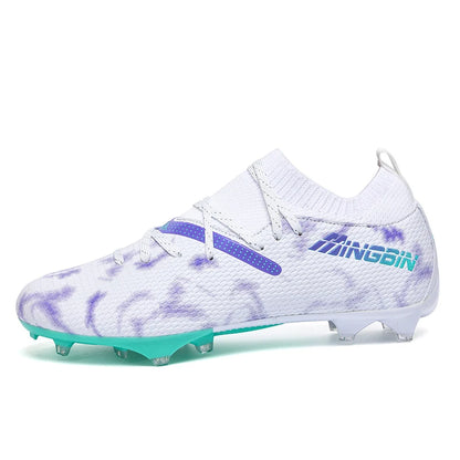Men Turf Soccer Shoes Cleats Professional Football Boots Breathable Mesh Youth Soccer Anti Skid Male Sneakers Society Chuteira