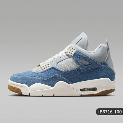Nike äkta JORDAN stötdämpande mid-top basket skor i denim för damer med luftkudde IB6716-100
