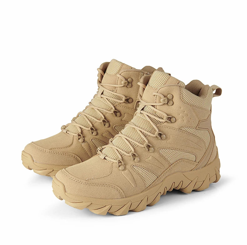 Upgraded Tactical Combat Training Boots Male Outdoors Camping Anti-wear Rapid Response Hiking Shoes Fishing Hunting Sneakers Men
