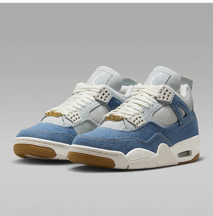 Nike äkta JORDAN stötdämpande mid-top basket skor i denim för damer med luftkudde IB6716-100