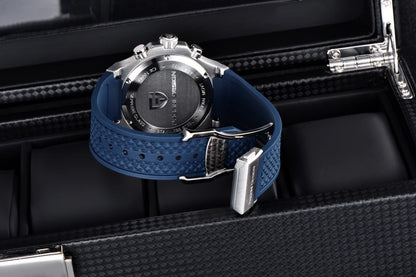 PAGANI DESIGN men’s quartz watches – Luxury sports chronograph, water-resistant, featuring luminescent hands and a sapphire crystal with anti-reflective coating