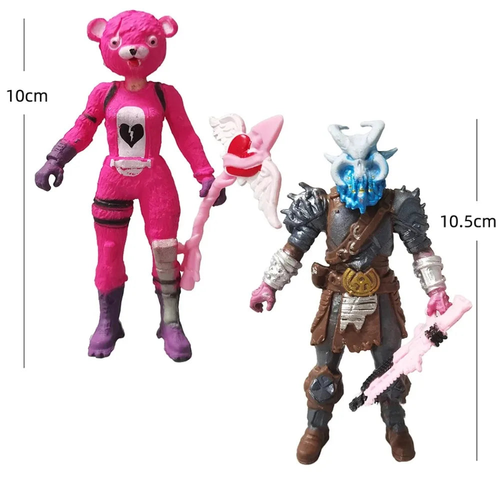 8-teiliges Set 10cm Fortnite-Spielzeug-Actionfiguren, Modell Game Battle Royale, coole Spielzeugpuppen für Kinder und Jungen, spaßiges Geburtstags- und Weihnachtsgeschenk