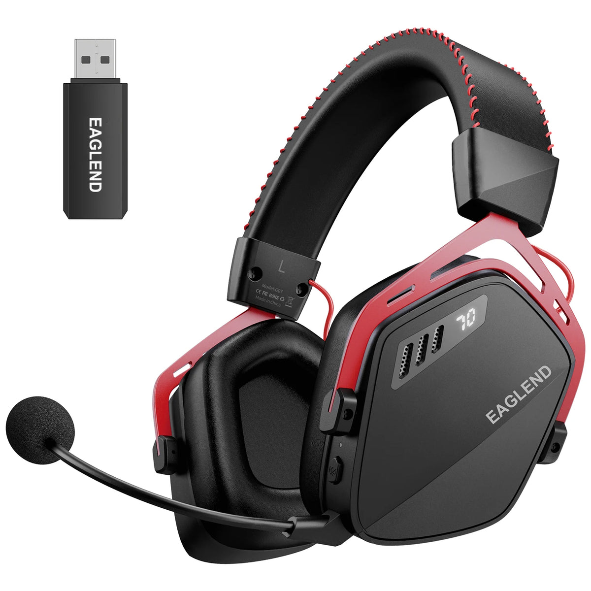 Casque de jeu Esports pour PS5 PS4 XBOX PC Mac 2.4GHz Ultra-basse latence Ai suppression du bruit casque Bluetooth avec micro G07