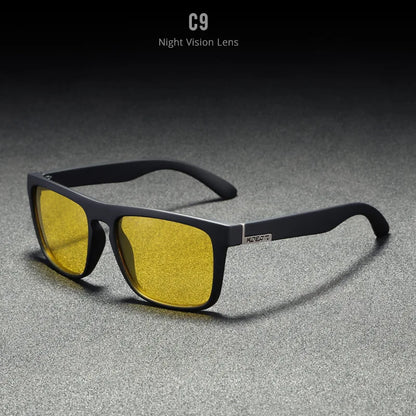 KDEAM Polarized Designer Square Sunglasses Men or Women Elastic Paint Frame Mirror Sun Glasses 17 Colors Available