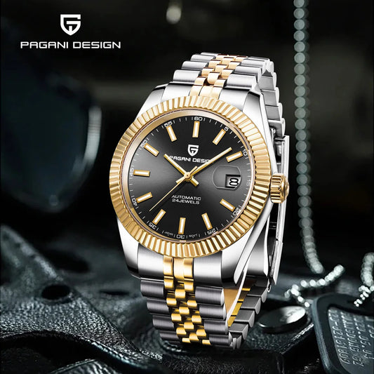 2026 New PAGANI DESIGN Watches Luxury Gold and Silver Mechanical Watches for Men Stainless Steel Sapphire Mirror Automatic Watch