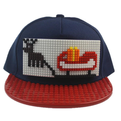Karikatūrinės „Patchwork“ beisbolo kepurės, „DIY“ blokai, „Snapback“ kepurės, hiphopo kepurės vyrams ir moterims, nuimami „Pixels“ elementai, „Dad Hats“ kepurės, kepurės vaikams ir suaugusiems