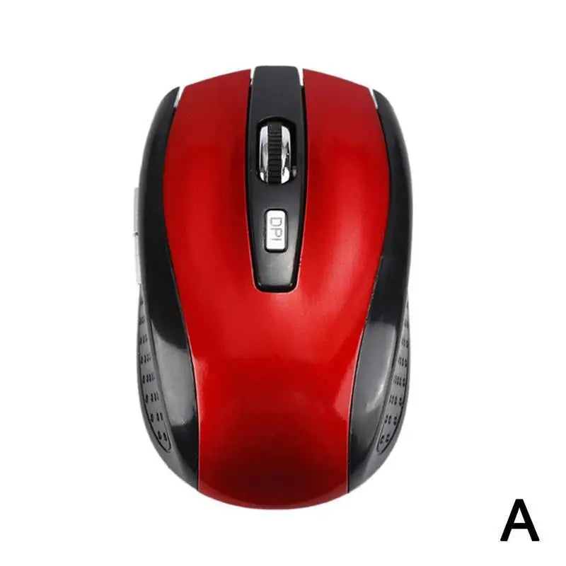 Ratón inalámbrico óptico 2.4GHz con receptor USB para gaming, 6 botones, para ordenador PC, portátil y accesorios