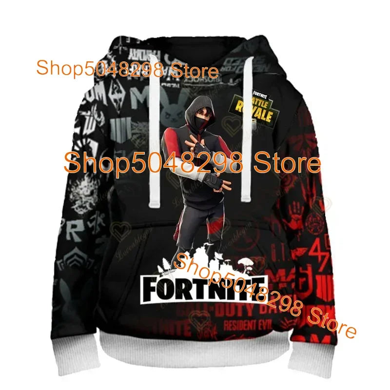 Men Women Hoodie 3D Battle Royale Print Fortnite Victory Printed Hoodies Boys Girls Hooded Streetwear Sweatshirts
