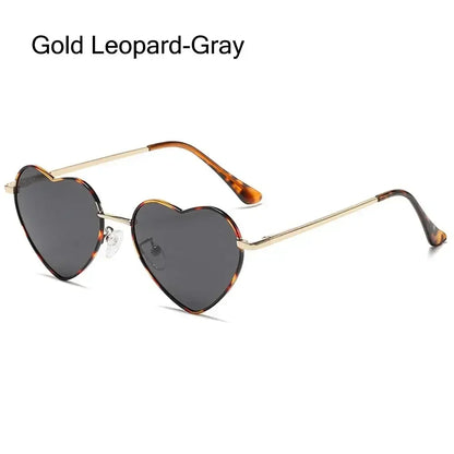 Heart-Shaped Sunglasses Heart Sun Glasses Shades Vintage 90s Glasses UV400 Protection Metal Frame Sunglasses Fancy Accessories