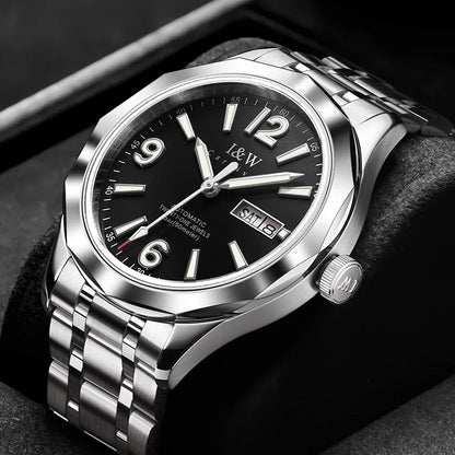 Reloj CARNIVAL luxus mechanikus férfi karóra volfrámból, MIYOTA 8205 automata szerkezettel, vízálló.