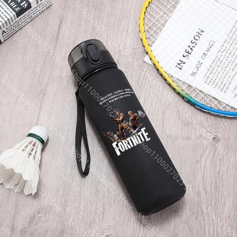 650ML Fortnites Sports Water Bottle Kawaii Motivational Leak Proof Portable Reusable Cups Outdoor Travel Gym Jugs New Cute Gifts