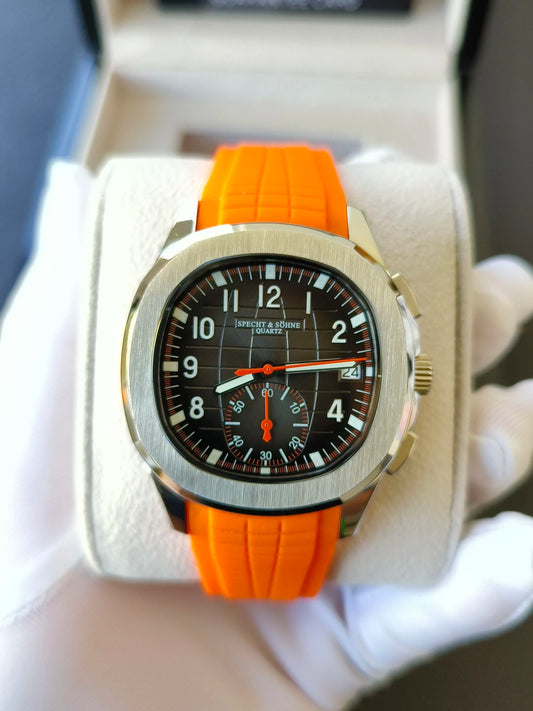 2026 New Specht&Sohne Men's Watches Quartz Watch Top Brand Luxury Chronograph Sport Rubber Luminous 5Bar Waterproof Men's Watch