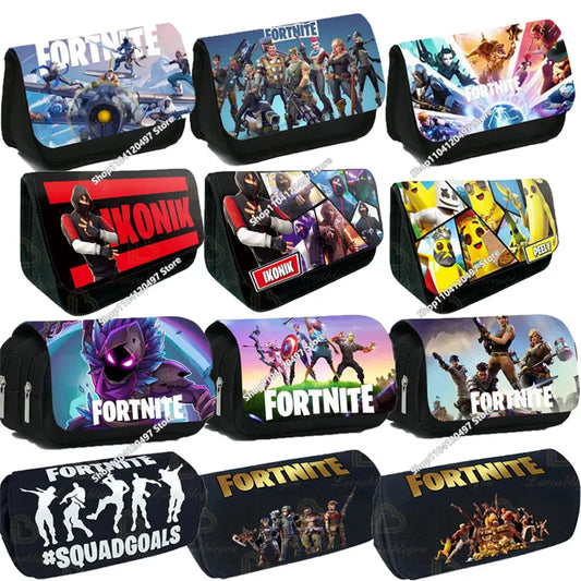 Shooting Game Pencil Case FORTNITE Boy Large Capacity Waterproof Pencil Pouch Office Stationery Gift Toy