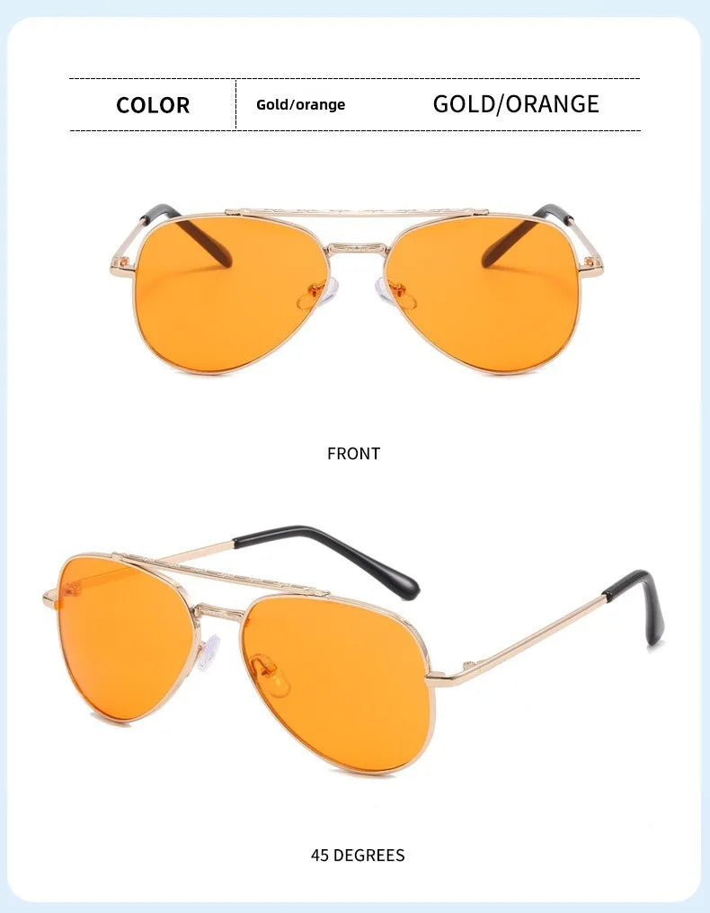 2025 UV400 Metal Children's Sunglasses for Boys and Girls, Toad Glasses for Children Sunglasses Boys And Girls Baby Aviator