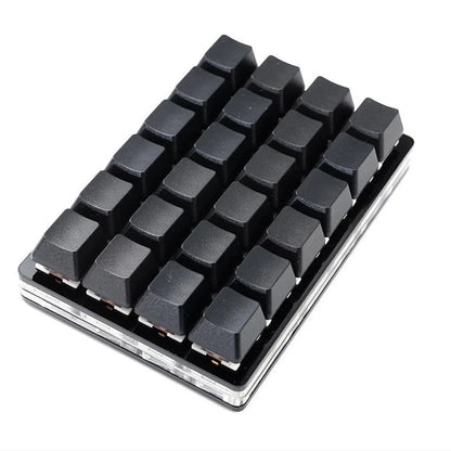 Mini-USB Custom Mechanische Tastatur mit 24 Tasten, Schwarz/Weiß, Gaming-Tastatur, Sayo-Gerät, programmierbares Shortcut-Keypad mit Makrotasten