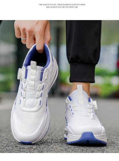 Spring & Summer Men's Running Shoes Outdoor Hiking, Wear-Resistant Trail Shoes with BOA Closure, Breathable Sports & Casual Style