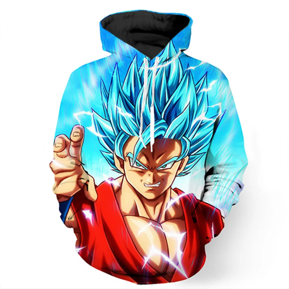 Sudadera con capucha Dragon Ball para niños y niñas, nuevo estilo de otoño e invierno, creativa, holgada y versátil