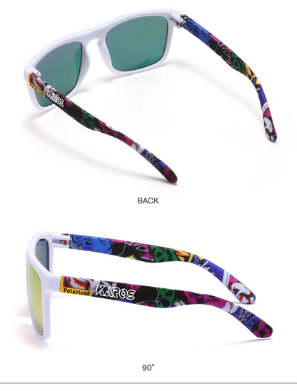 Karos Vintage Polarized Sunglasses Fashion Square Travel Driving Fishing Glasses Men Women Sports UV400 Eyewear Box YZ2024WB